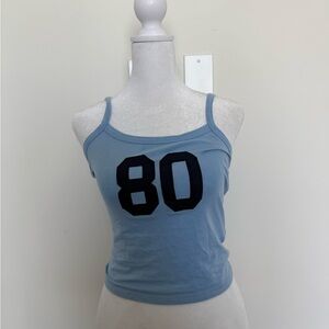 Edikted Blue Camisole with Black Number